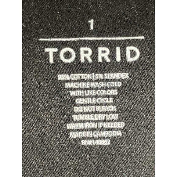 Torrid Leggings Woman’s Sz 1X Black White Plaid Ankle Elastic Waist Stretch - Picture 4 of 5